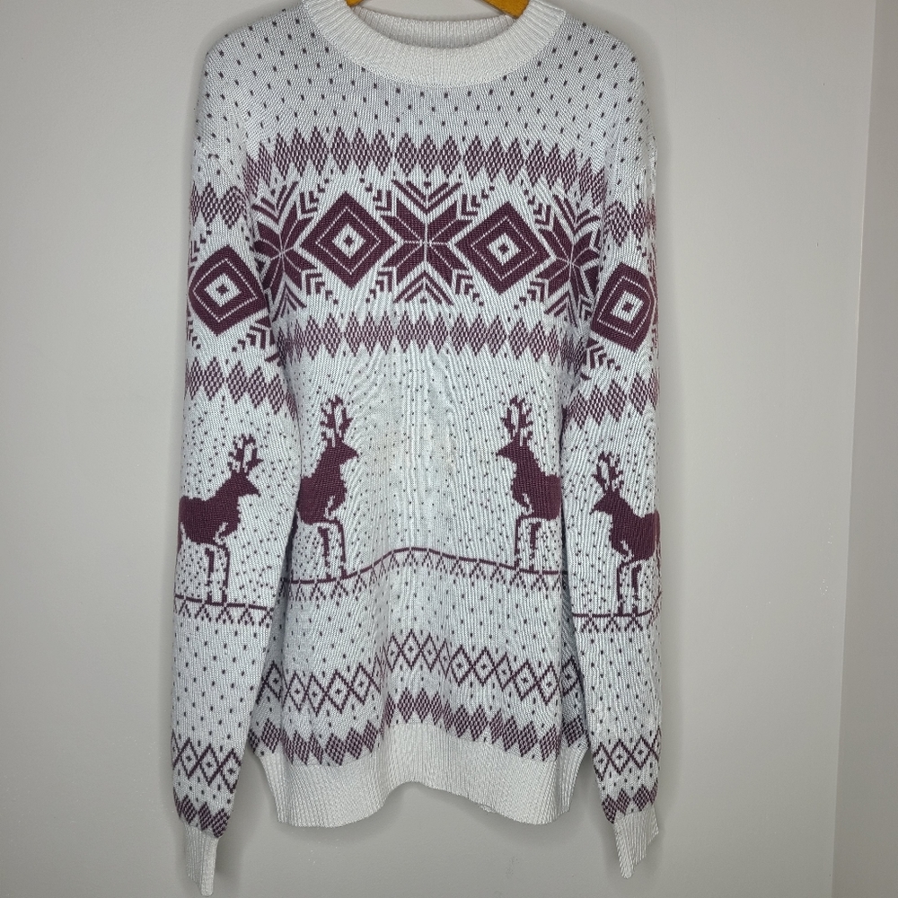 Tipsy Elves Christmas‎ Sweater Ugly Sweater Reindeer Size Large Unisex